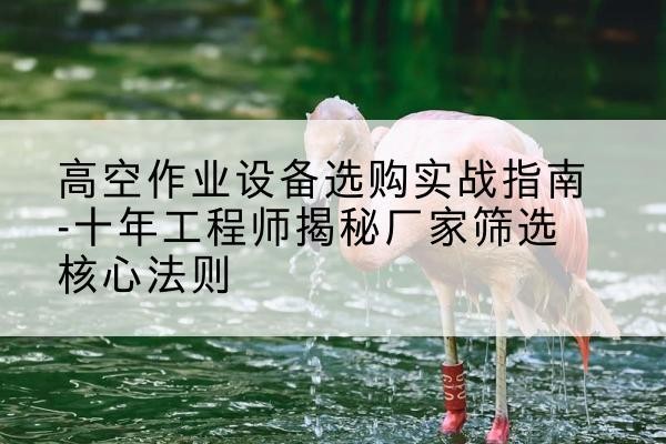 沙剪叉式升降机厂家-高空作业设备选购实战指南-十年工程师揭秘厂家筛选核心法则